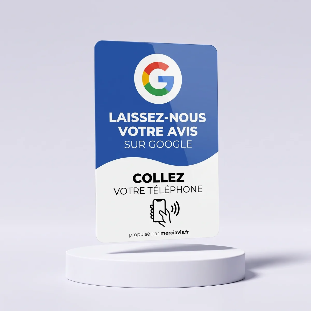 Carte MerciAvis, modèle Avis Google