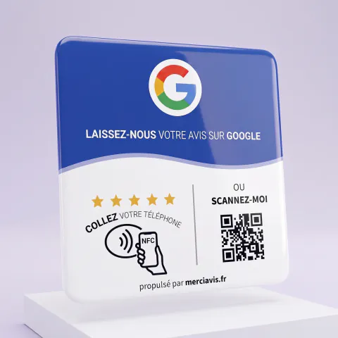 La plaque MerciAvis, sans contact et QR code