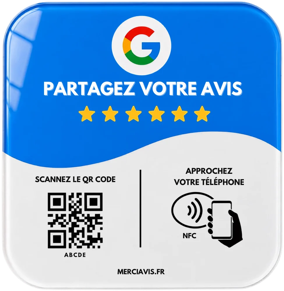 Votre plaque avis Google