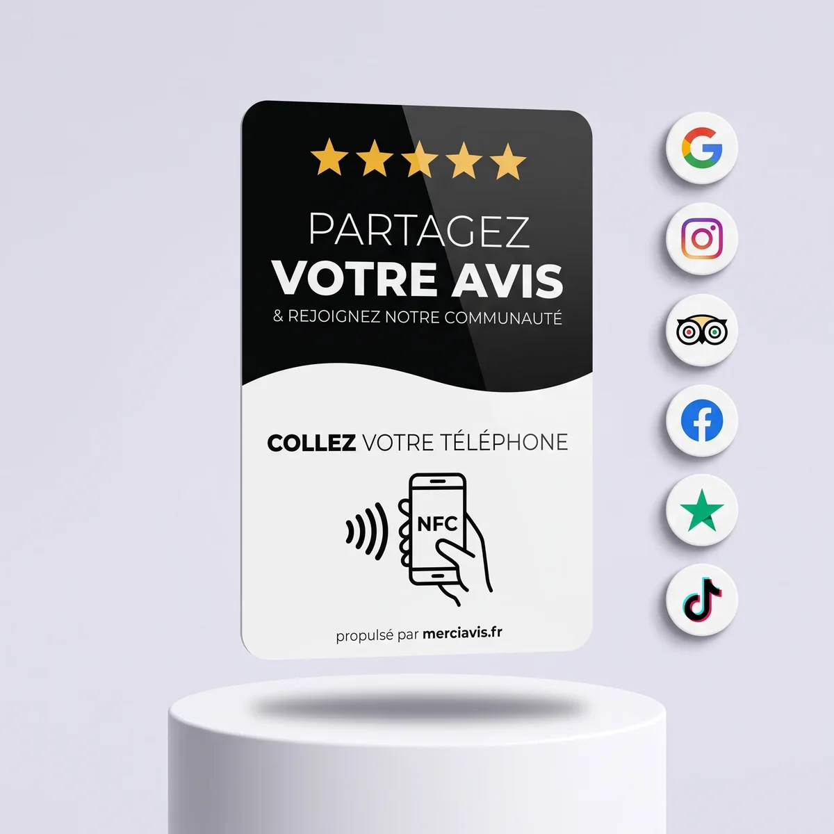 Carte MerciAvis, modèle multi-lien