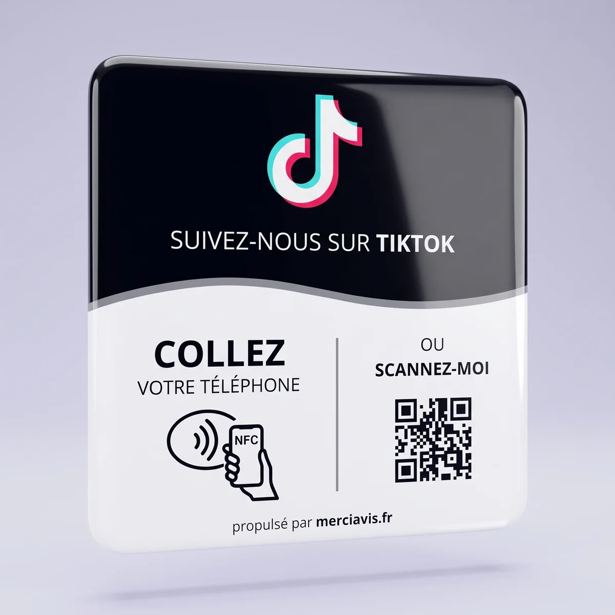 Plaque de comptoir MerciAvis, modèle TikTok